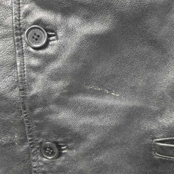 Wilsons Leather Black Button Down Vest Size Large - Picture 3 of 12